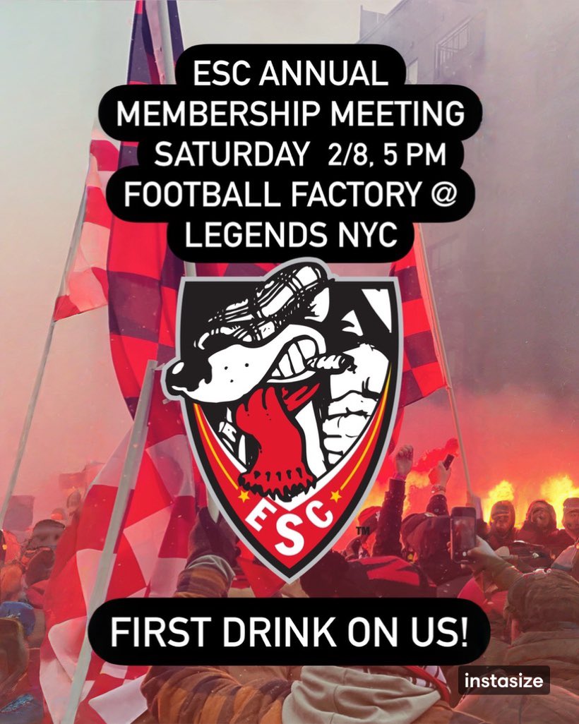 It’s that time again!

Join us this Saturday at 5PM for our annual ESC meeting, at our favorite NYC bar, Legends!  Any members who join in person will get their first drink on us.

Digital meeting link will be sent out beforehand for those who can’t attend irl. See you there 🍻