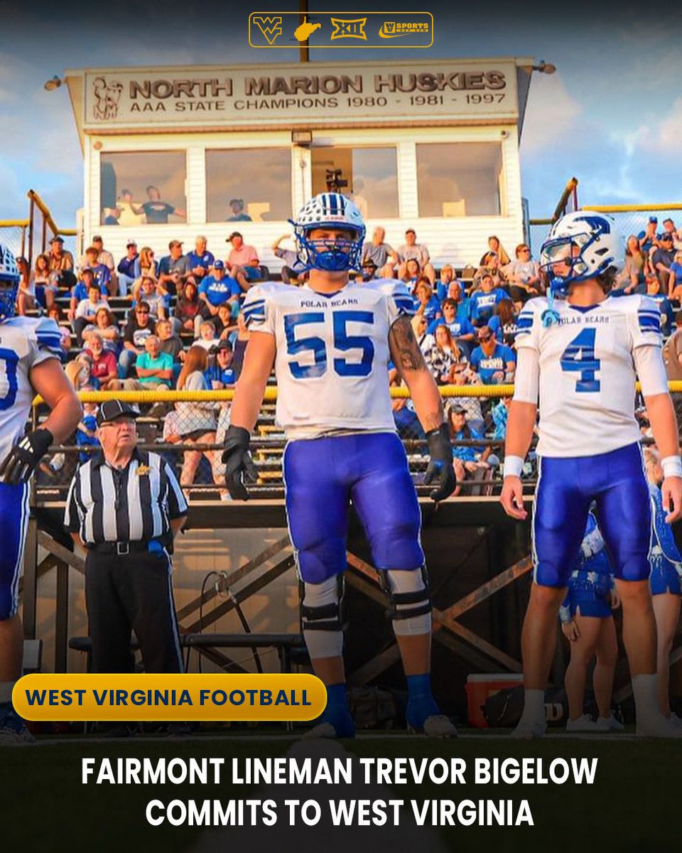 Link 🔗 gowvu.us/Bigelowcommit

Fairmont Senior (WV) lineman Trevor Bigelow has committed to #WVU after a visit and offer from Rich Rodriguez. #HailWV