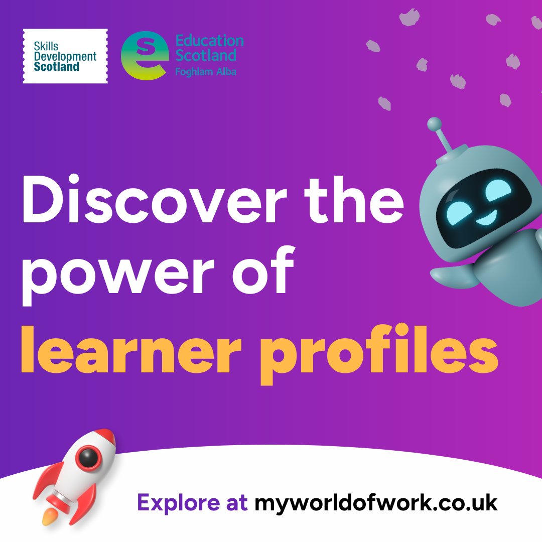 My World of Work (@mywowscotland) on Twitter photo Our new series of webinars in partnership with <a href="/EducationScot/">Education Scotland</a> begins this week. Join the first session on Thursday at 10am to hear the latest on the new national approach to learner profiles for pupils. Register here: ow.ly/SxNY50UTgEV 💻 Our new series of webinars in partnership with <a href="/EducationScot/">Education Scotland</a> begins this week. Join the first session on Thursday at 10am to hear the latest on the new national approach to learner profiles for pupils. Register here: ow.ly/SxNY50UTgEV 💻