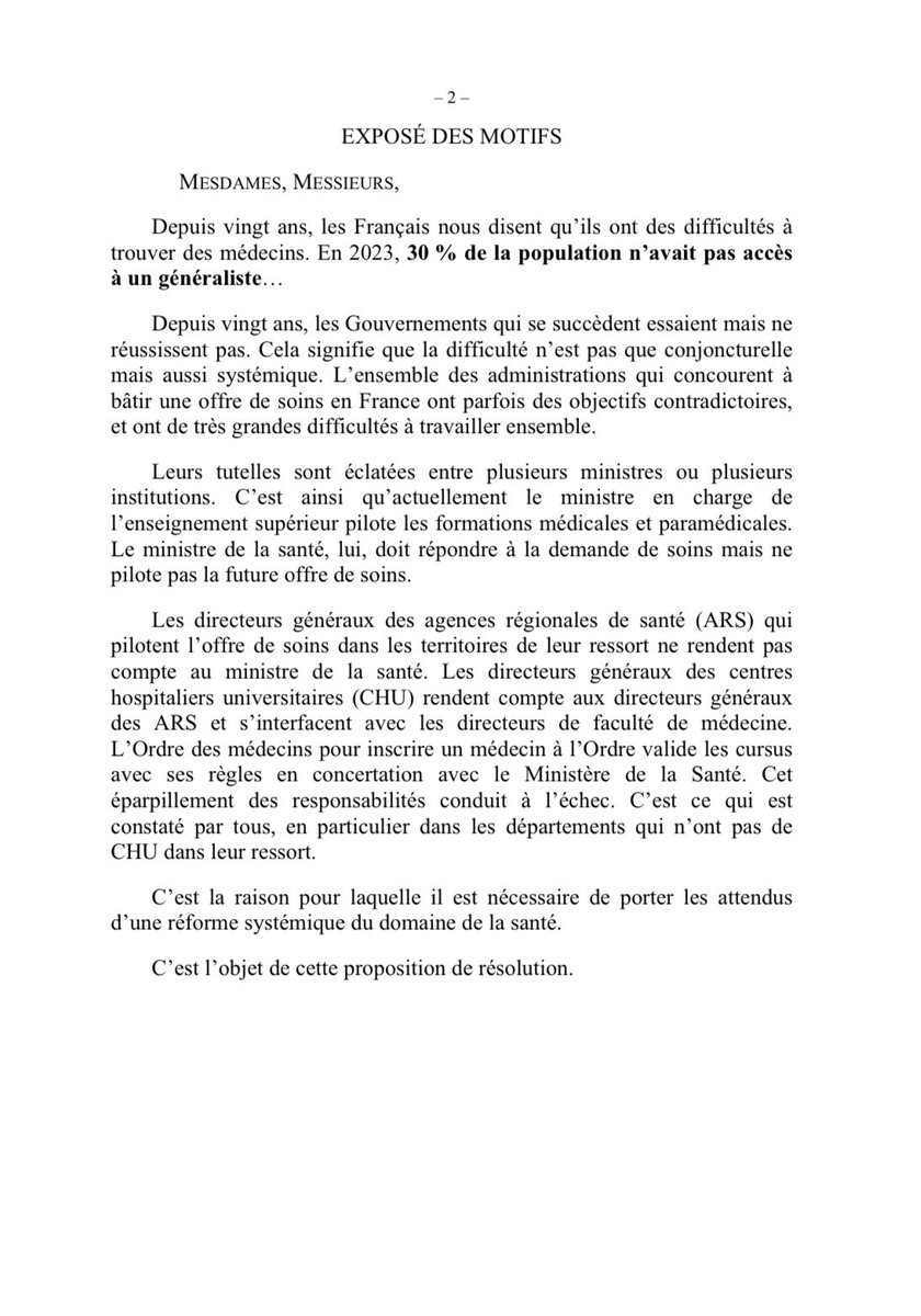 DrJeromeMarty's tweet photo. « Diminuer la durée des études des médecins généralistes à 6 ans parce que les médecins étrangers ont cette dirée d’études et les médecins retraités ou rappelés aussi »
La proposition de resolution« monsieur bricolage » portée par @FJolivet36 . Cette fois c’est officiel on est chez les fous! @SOUSTRIC @leQdM @jimweb @VincentGranier @LehmannDrC