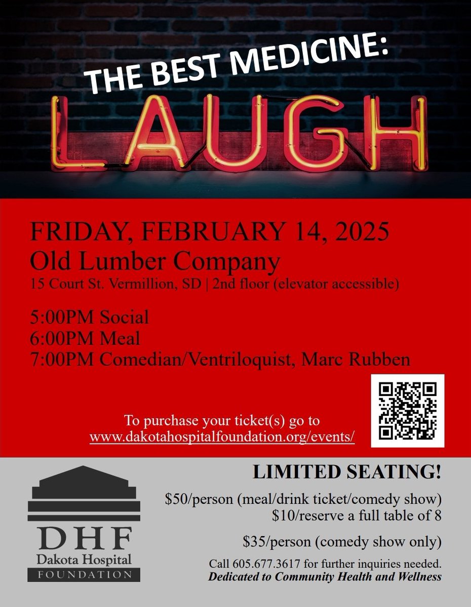 Please join us at The Best Medicine: LAUGH event on February 14th, Valentine's Day! Get your Tickets today.