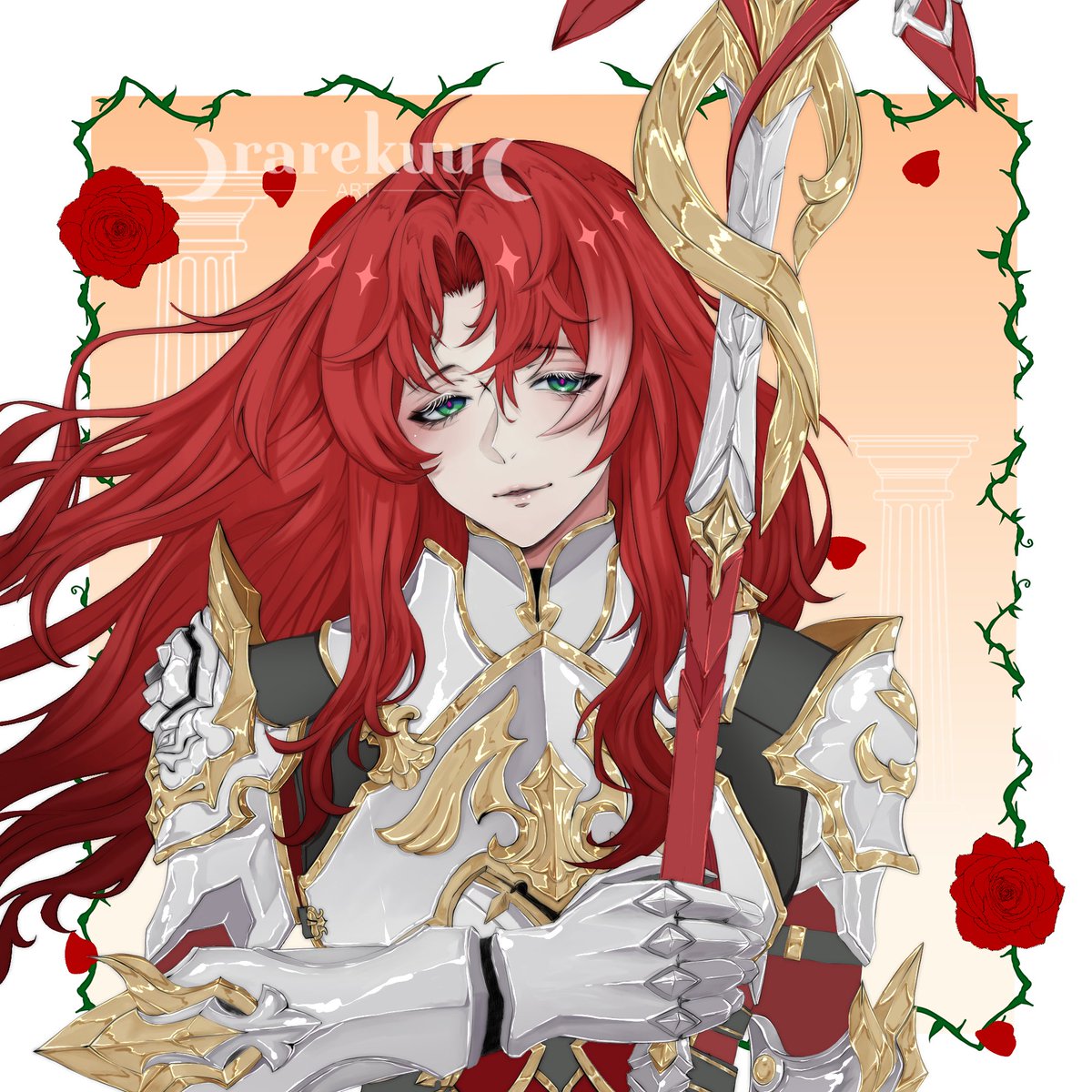 Hi!latest fanart,made on medibang 🦐 #argenti #honkaistarrail #argentihsr  looking for #artmoots 💚🤍❤️