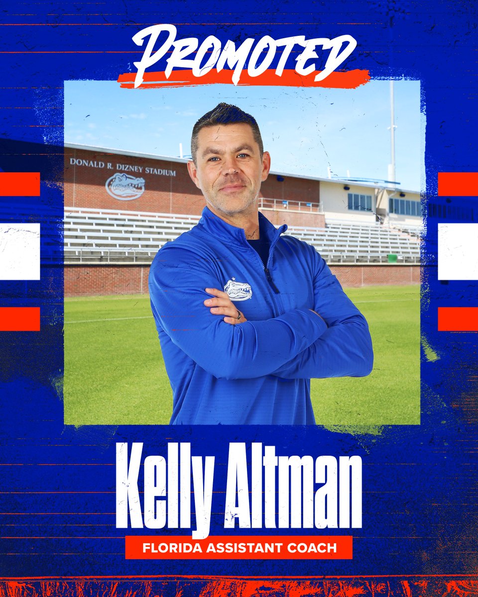 𝗞𝗲𝗹𝗹𝘆 𝗔𝗹𝘁𝗺𝗮𝗻 is promoted to #Gators ⚽️ Assistant Coach!

Congrats!

🔗 tinyurl.com/mrxyf8e4

#GoGators | 🐊⚽️