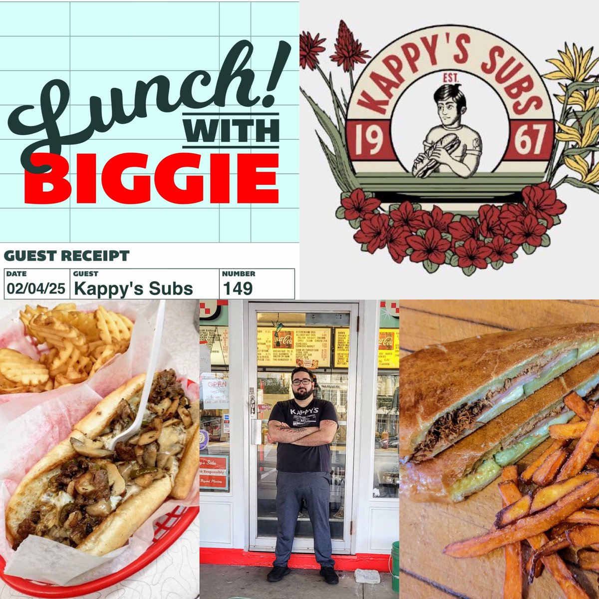Lunch with Biggie Podcast (@lunchwithbiggie) on Twitter photo New episode out with Adam of <a href="/KappysFoodTruck/">Kappy's Food Truck</a> and Kappy’s Subs. Was fun getting to chat with him and hear some Kappy’s lore and also what he does when he is not making food! Big <a href="/OrlandoCitySC/">Orlando City SC</a> fan and avid player of 🥏⛳️
Enjoy wherever ever you enjoy your podcasts New episode out with Adam of <a href="/KappysFoodTruck/">Kappy's Food Truck</a> and Kappy’s Subs. Was fun getting to chat with him and hear some Kappy’s lore and also what he does when he is not making food! Big <a href="/OrlandoCitySC/">Orlando City SC</a> fan and avid player of 🥏⛳️
Enjoy wherever ever you enjoy your podcasts