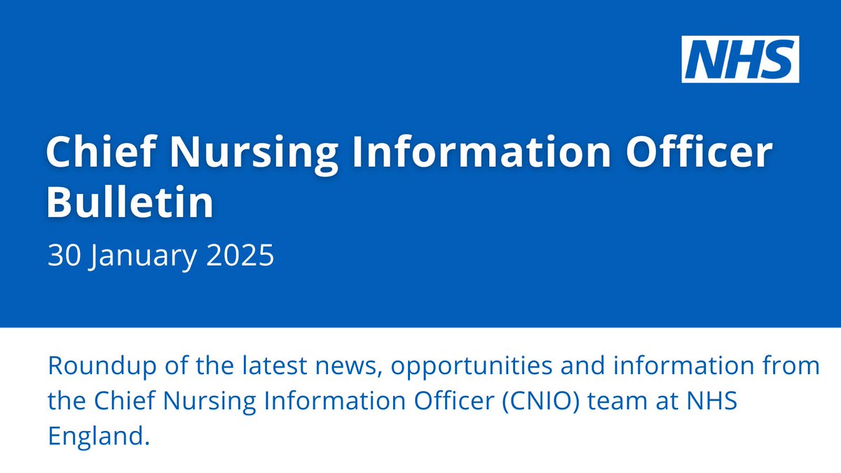 The latest bulletin from the Chief Nursing Information Officer (CNIO) has now been issued.

You can find out more about the latest developments on the digitisation of the nursing and midwifery professions here: createsend.com/t/d-1A14EC41FD… #teamCNO