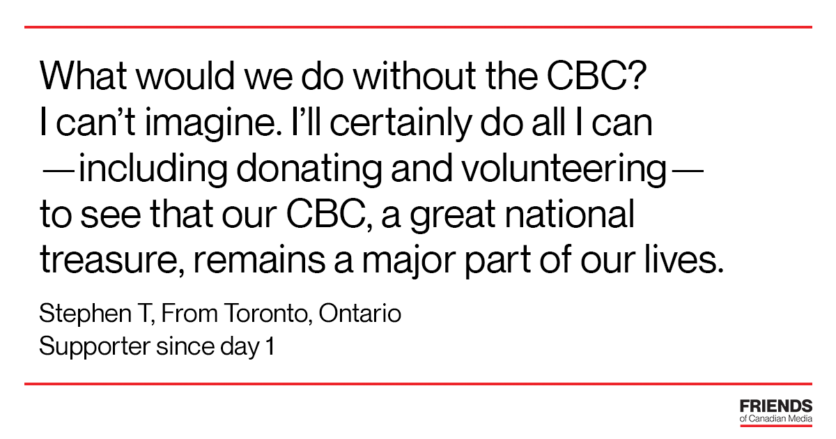 The <a href="/CBCRadioCanada/">CBC/Radio-Canada</a> connects us, informs us, and strengthens our democracy. If you haven’t signed up yet, now is the time to take action.

✊ Volunteer to Save #CBC today!
🔗 friends.ca/volunteer-sign…

#Volunteer #DefendtheCBC #defendcanadianvoices