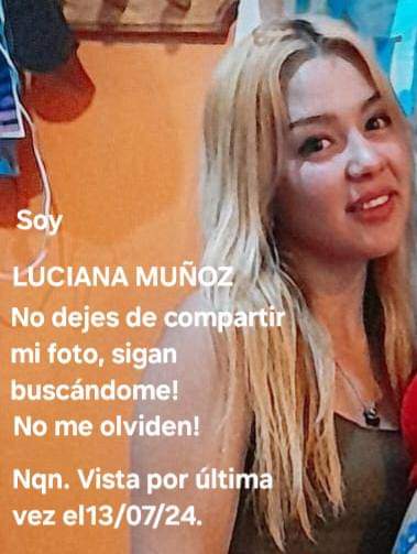 desaparecidaorg's tweet photo. #URGENTE + 6 MESES DESAPARECIDA!! #NEUQUEN
🆘 MÁXIMA DIFUSIÓN🙏 #RECOMPENSA  $100.000.000 cien millones.
Luciana Muñoz tiene 20 años, desapareció el 13/7/24 en Neuquén. Es delgada, altura 1,50. Vestía chomba negra, jean nevado y zapatillas negras. Avisar ☎️ 299-154017882, o 911 https://t.co/yxklVr40e4