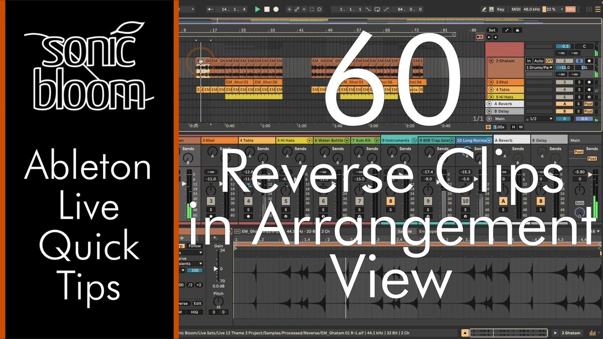 In my latest #Ableton Quick Tip I'm sharing how you can quickly reverse audio and MIDI clips in Arrangement View. Doing this with MIDI clips is new in Live 12.
youtu.be/FQyBlFm81Jo