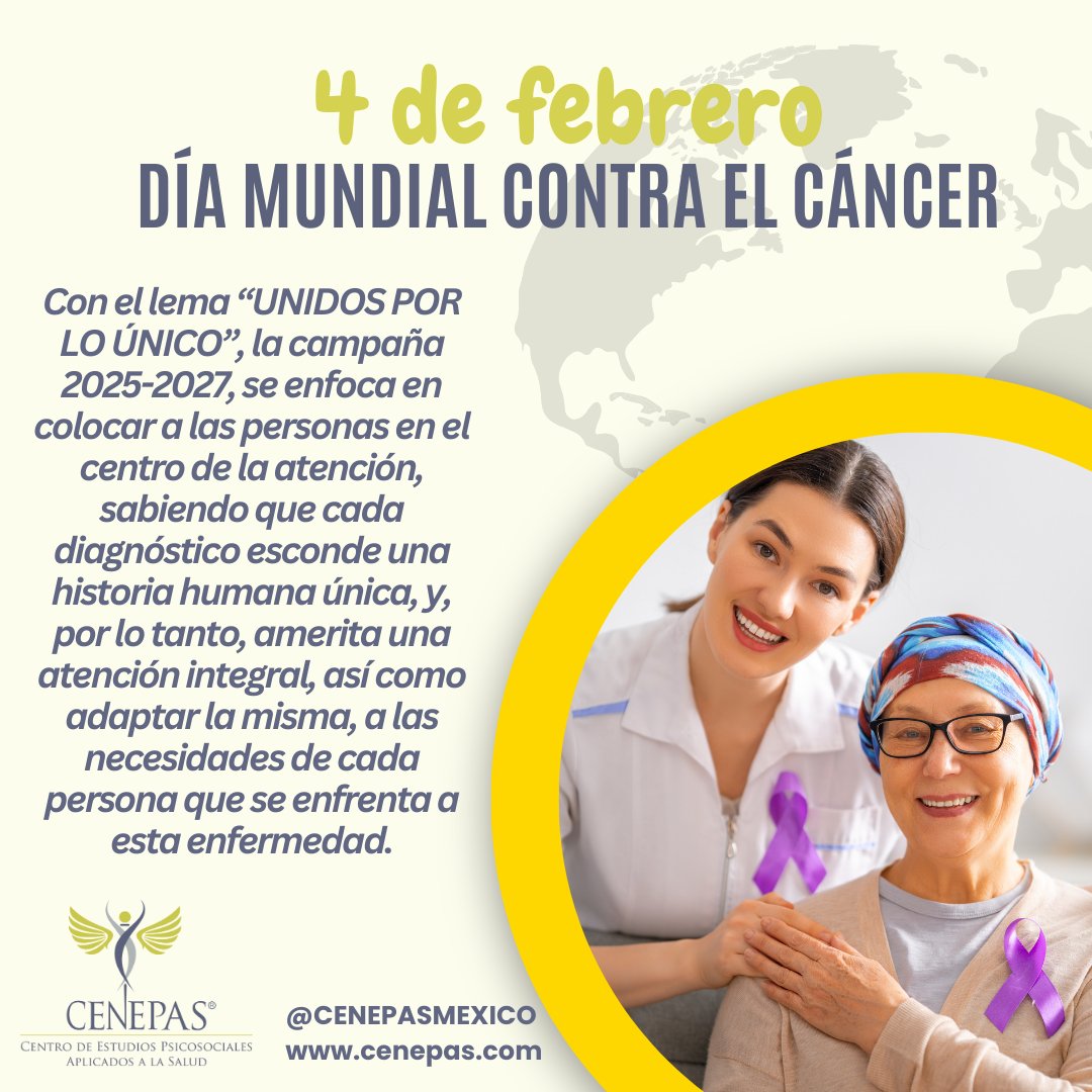 CENEPASMEXICO's tweet photo. 4 de febrero
Dia Mundial Contra el Cáncer https://t.co/D94brjufRb