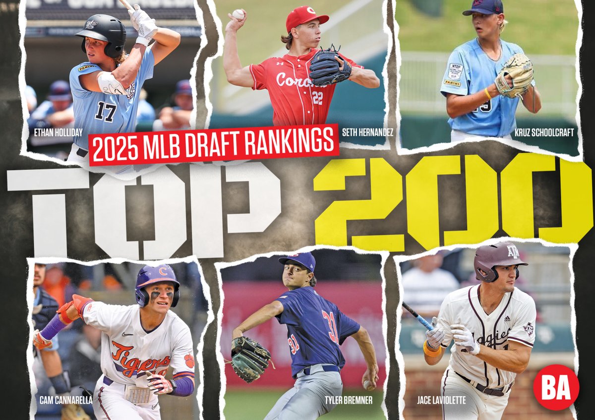 2025 Top MLB Draft Prospects

With the college season just weeks away, we’re excited to update and expand our rankings for the 2025 draft class.

baseballamerica.com/rankings/2025-…