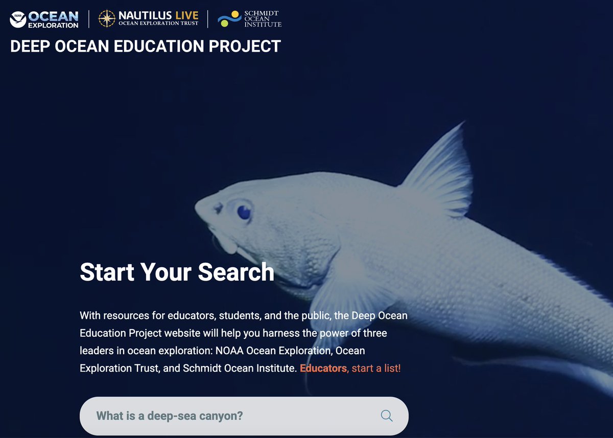E/V Nautilus (@evnautilus) on Twitter photo Happy #TeacherTuesday! Are you looking for more free #scienceeducation materials on the #deepsea? The #DeepOceanEducationProject (#DOEP) gathers resources from OET, <a href="/oceanexplorer/">NOAA Ocean Exploration</a>, and <a href="/SchmidtOcean/">Schmidt Ocean</a>! Check them out: deepoceaneducation.org Happy #TeacherTuesday! Are you looking for more free #scienceeducation materials on the #deepsea? The #DeepOceanEducationProject (#DOEP) gathers resources from OET, <a href="/oceanexplorer/">NOAA Ocean Exploration</a>, and <a href="/SchmidtOcean/">Schmidt Ocean</a>! Check them out: deepoceaneducation.org