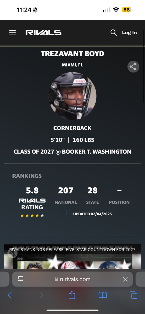 TrezavantB's tweet photo. Extremely blessed to be ranked a 4star and  28 in the state #AGTG  @adamgorney @JohnGarcia_Jr @F5_mackey https://t.co/vF7XXKUvKF