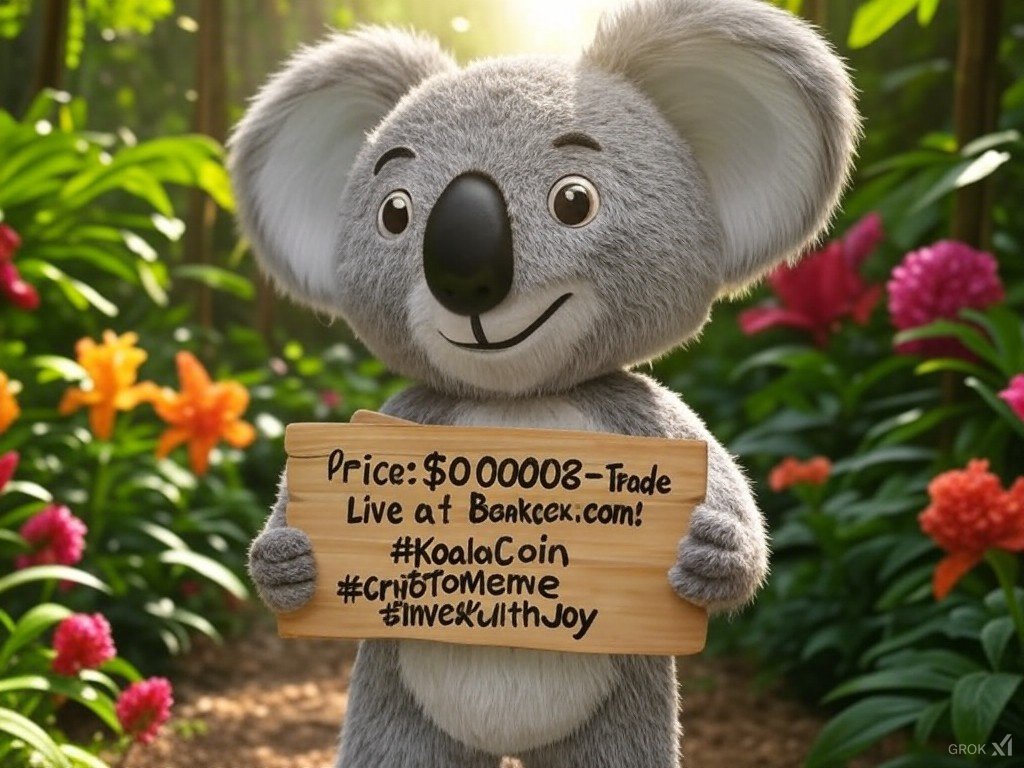 R0B1NK0ALA's tweet photo. Check out Koalabear token #Koala now trading at $0.000008 on https://t.co/T6wFuzAptC! Time to join the jungle of crypto fun and investment. #koalabear #koabear #bankcex #bsc #binance #usdt #cryptomeme #investwithjoy #token https://t.co/EdxNJPukgr