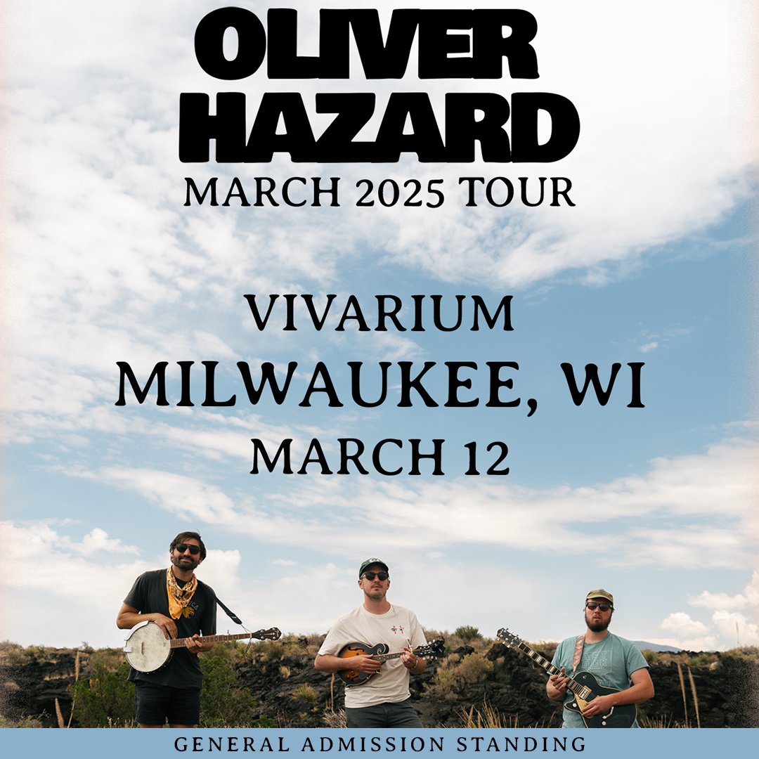 Pabst Theater Group (@pabsttheatergrp) on Twitter photo JUST ANNOUNCED: Fans of The Ballroom Thieves, Caamp, or The National Parks - Folk lovers, indie heads, and campfire harmony enthusiasts, this one's for you! Ohio trio <a href="/olihazard/">OLIVER HAZARD</a> is rolling into the Vivarium on March 12th for a night that'll feel like front-porch storytelling. JUST ANNOUNCED: Fans of The Ballroom Thieves, Caamp, or The National Parks - Folk lovers, indie heads, and campfire harmony enthusiasts, this one's for you! Ohio trio <a href="/olihazard/">OLIVER HAZARD</a> is rolling into the Vivarium on March 12th for a night that'll feel like front-porch storytelling.