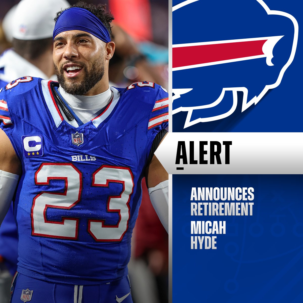 Micah Hyde announces he is retiring after 12 seasons in the NFL.