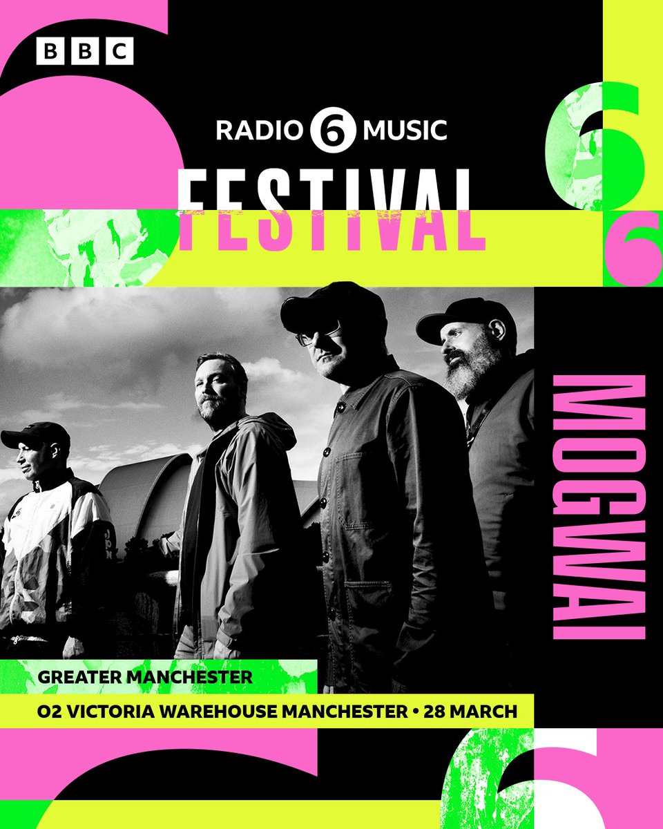 .<a href="/mogwaiband/">Mogwai</a> announced for <a href="/BBC6Music/">BBC Radio 6 Music</a> festival on 28 March! ✨

➡️ mogwai.scot