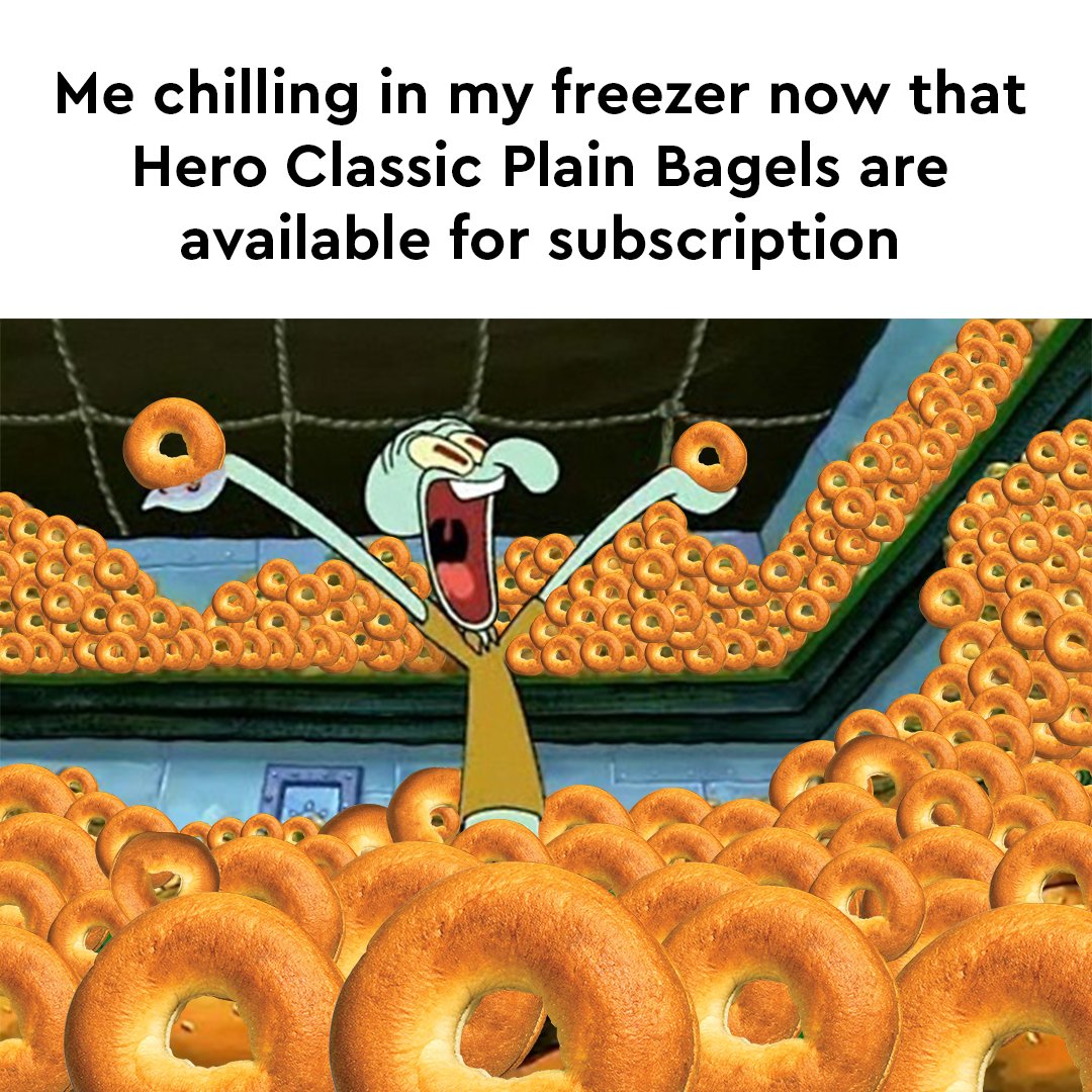 Bagel shortage? Can't relate... 🤷

You can 🌟SUBSCRIBE NOW🌟 to get your hands on our fan-favorite Hero Bread™ 4g Net Carb Classic Plain Bagels (way) ahead of the next drop!

Run, don't walk! 🏃 👉 bit.ly/4gcb2gv