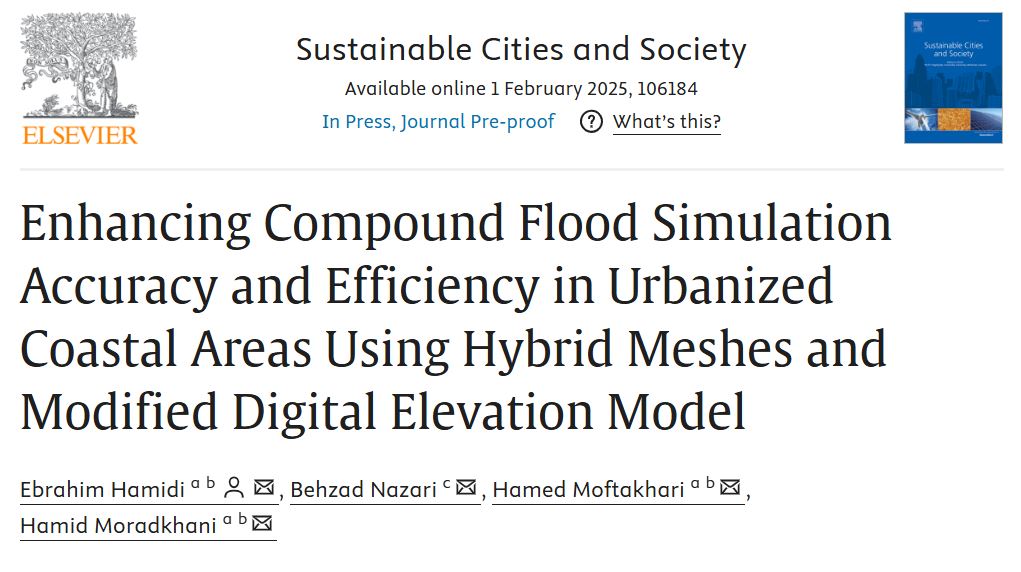 EbrahimHamidi's tweet photo. I am excited to share our recent publication on assessing compound flooding in urbanized coastal regions. 
I am deeply grateful for the invaluable support from Dr. Behzad Nazari, Dr. Hamed Moftakhari and Dr. @HamidMoradkhani .  

link: https://t.co/rFmFi4sjle https://t.co/LSmlspv9fR