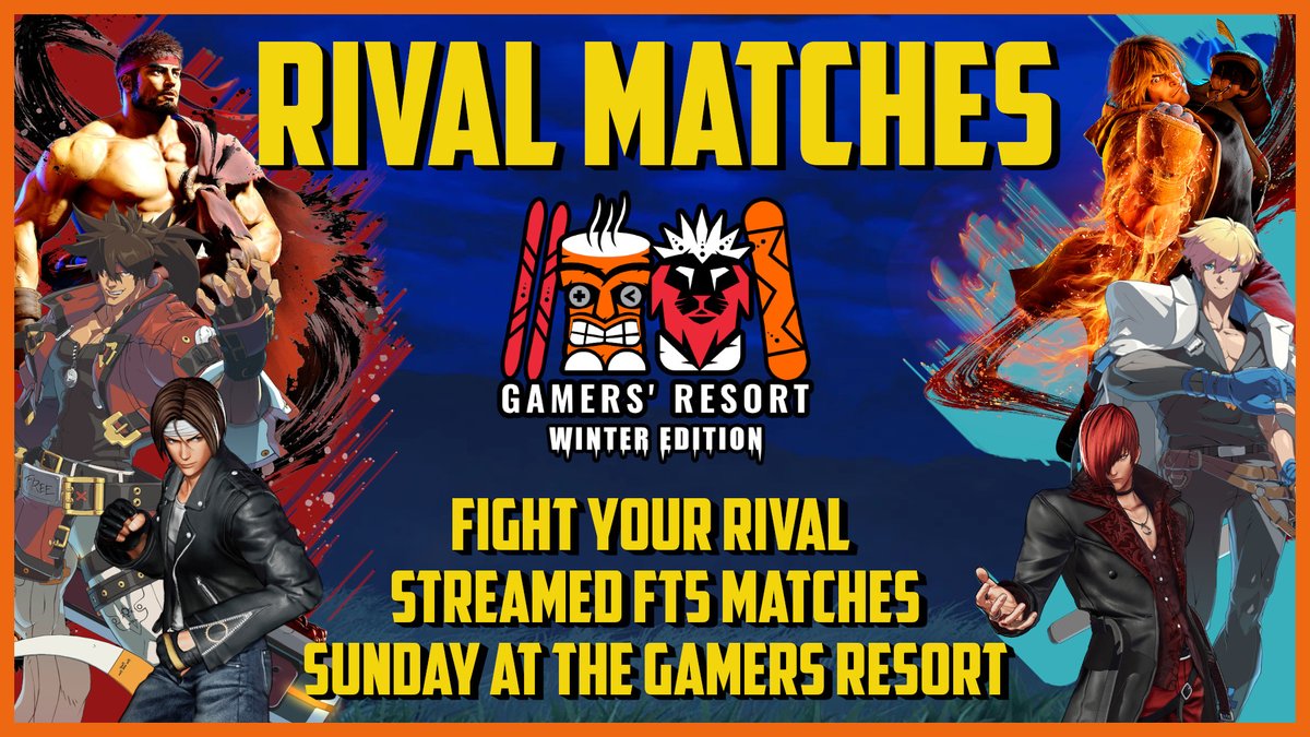 FGC_LUX's tweet photo. Introducing Rival Matches at Gamers' Resort!

✒️Register here: https://t.co/GbTcVoDQQF

💥Challenge your rival in  a FT5 set
🎥streamed exhibition on stage
🎮Most fighting games possible (ask TOs for more info)
📍Gamers' Resort, Junglinster, Luxembourg
⏰Sunday 23rd February https://t.co/i6sk9FFNAY