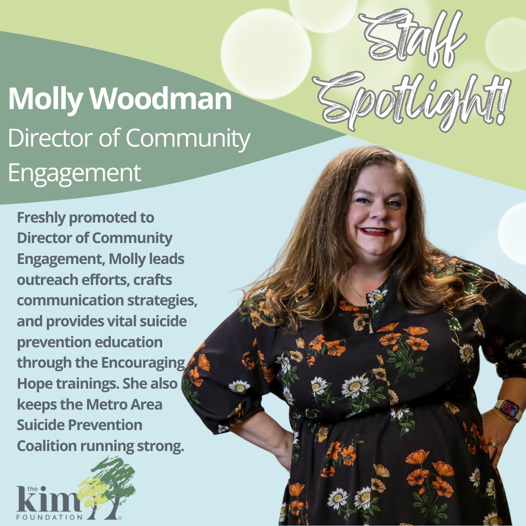 Continuing our staff spotlight series: meet Molly Woodman, our Director of Community Engagement! Learn more about Molly W here 👉 bit.ly/42C4a8l