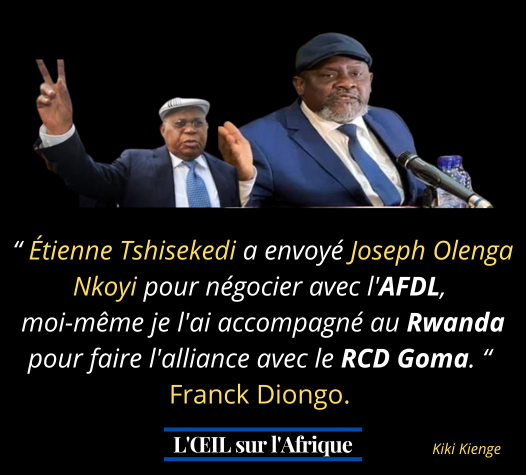 KiengeKki's tweet photo. “ Étienne #Tshisekedi a envoyé Joseph #Olenga Nkoyi pour négocier avec l'AFDL, moi-même je l'ai accompagné au Rwanda pour faire l'alliance avec le RCD Goma. “
Franck #Diongo. https://t.co/s9jXTETLeH
