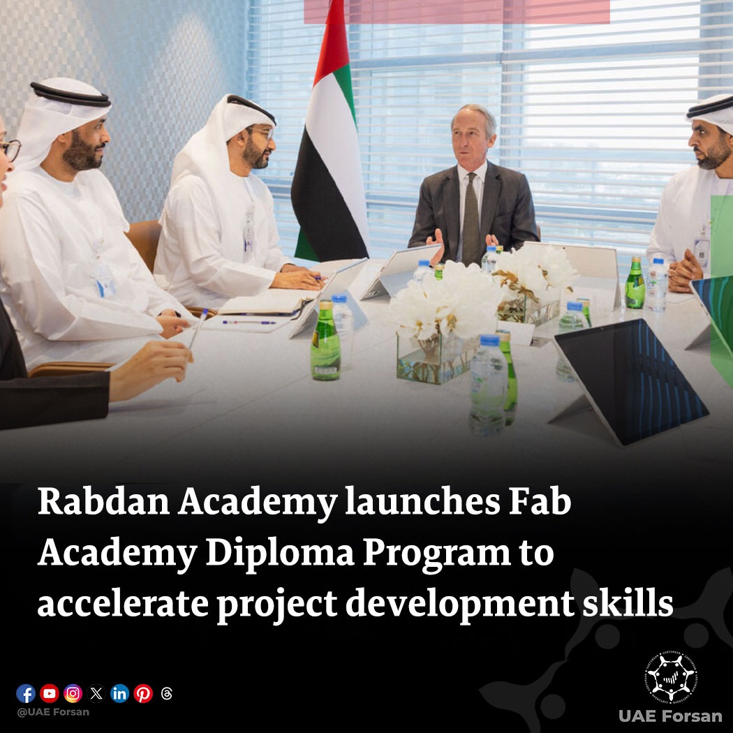 UAE_Forsan's tweet image. #RabdanAcademy Launches Fab Academy Diploma Program to Accelerate #ProjectDevelopment Skills
@RabdanAcademy 
@ADMediaOffice