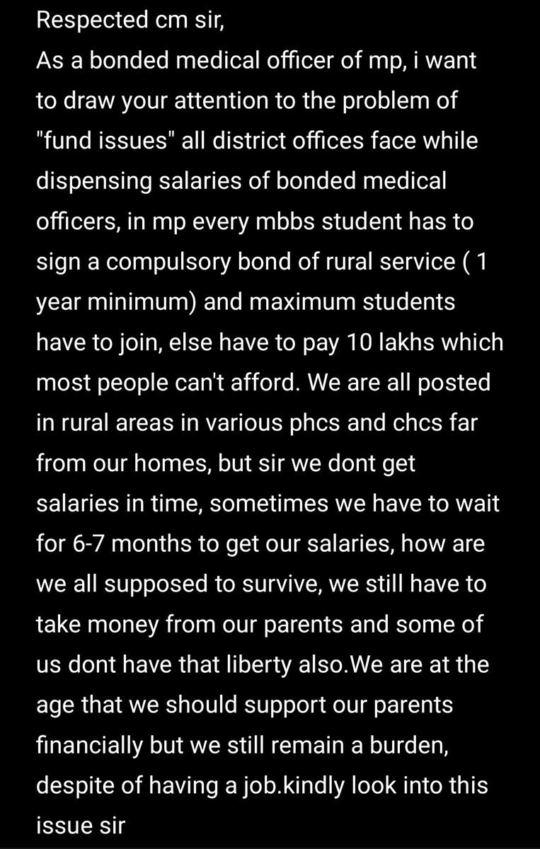 AditiGodha's tweet photo. @CMMadhyaPradesh  #delayedsalaries #bondedMOs https://t.co/6lvjyT3P1i