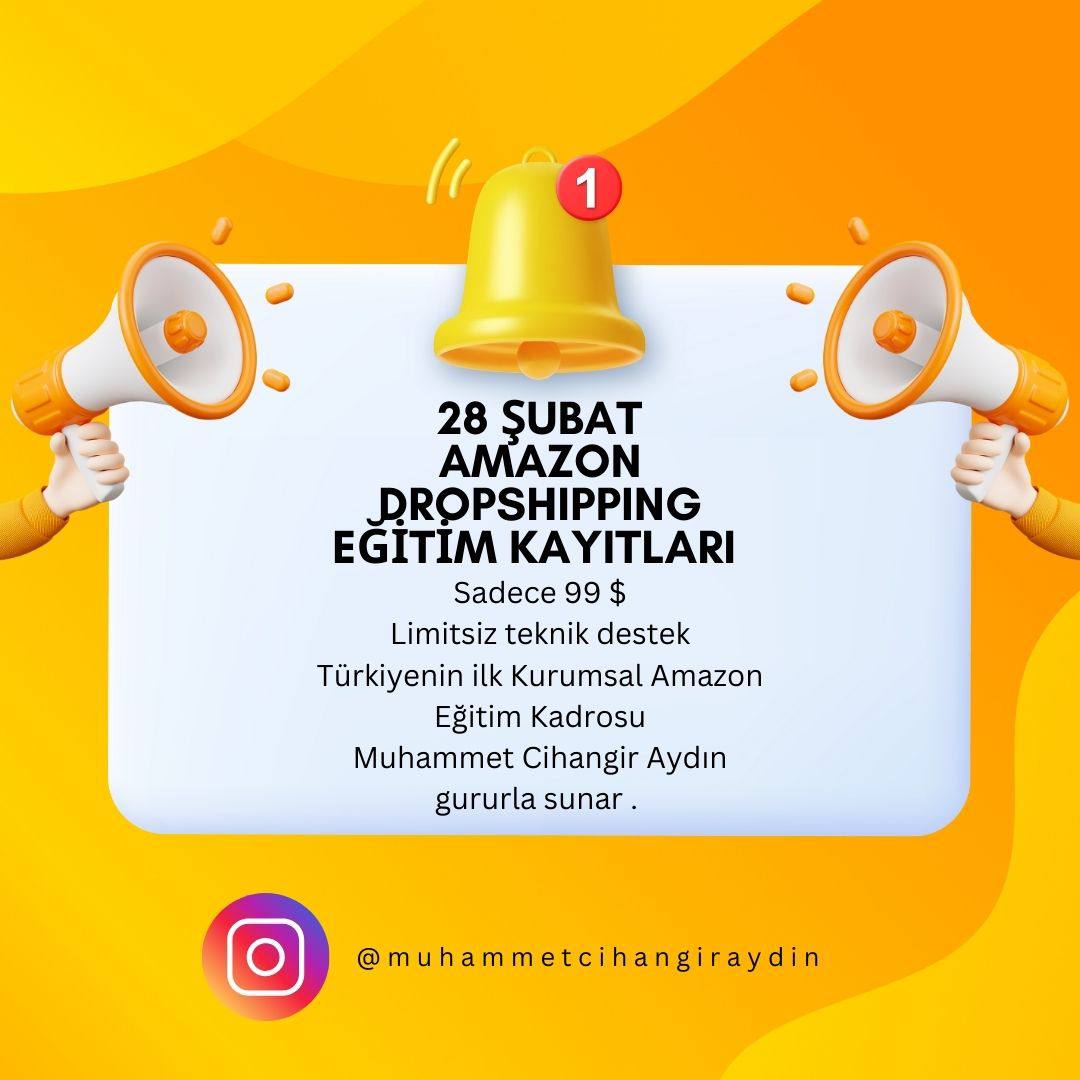 sametiko20's tweet photo. #Amazon #Shopify #eBay 
MUHAMMET CİHANGİR AYDIN'DAN SADECE 99$'a AMAZON DROP SHİPPİNG EĞİTİM KAYITLARI https://t.co/Zt6qSfSbvZ