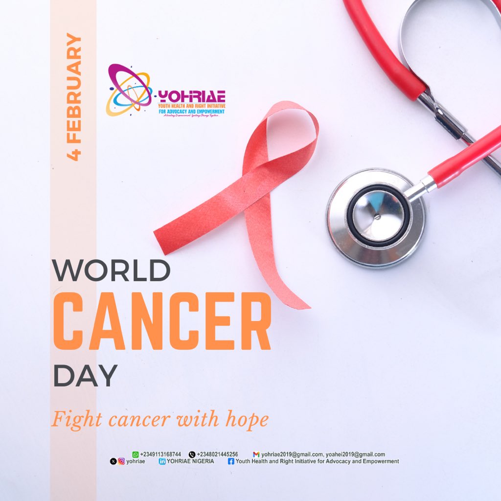 Yohriae's tweet image. Cancer knows no boundaries, but neither does our commitment to fighting it.

#Yohriaeadvocacy #WorldCancerDay #CloseTheCareGap #CancerAwareness #FightCancer #HealthForAll #EndCancer #ScreeningSavesLives #HopeForSurvivors #CancerPrevention