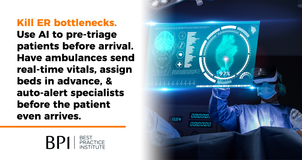 Kill ER bottlenecks. Use AI to pre-triage patients before arrival. Have ambulances send real-time vitals, assign beds in advance, &amp; auto-alert specialists before the patient even arrives.

hubs.li/Q035bnYK0