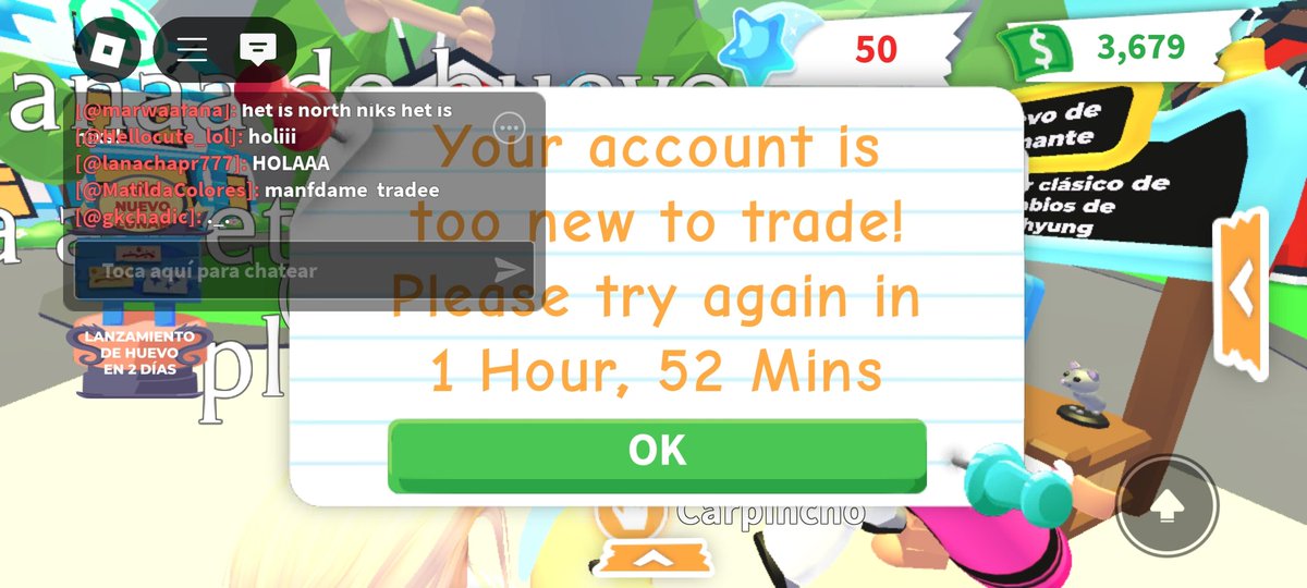 WHAT?
What do you mean my account is new?
I think I read it wrong or I don't know but it doesn't let me trade