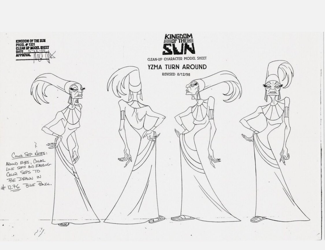 1_uku's tweet image. Newley discovered model sheets of Kingdom of the Sun - 2 #kingdomofthesun #theemperorsnewgroove #disney #releasetheallerscut