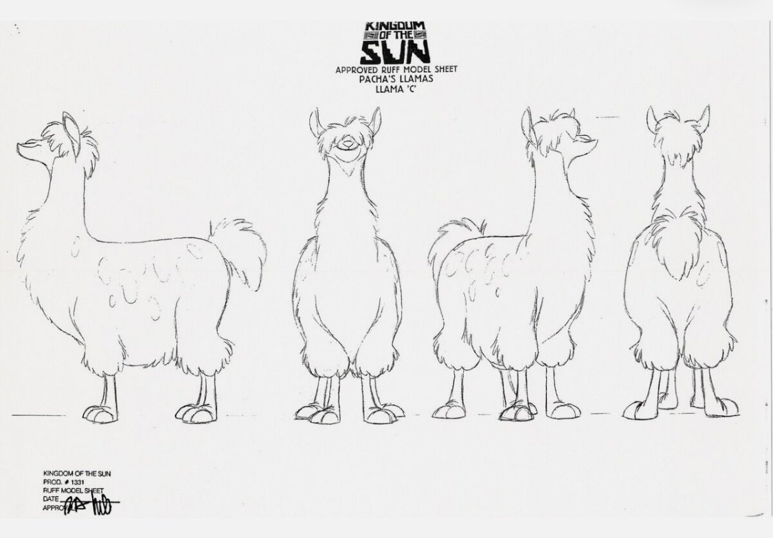 1_uku's tweet image. Newley discovered model sheets of Kingdom of the Sun - 2 #kingdomofthesun #theemperorsnewgroove #disney #releasetheallerscut