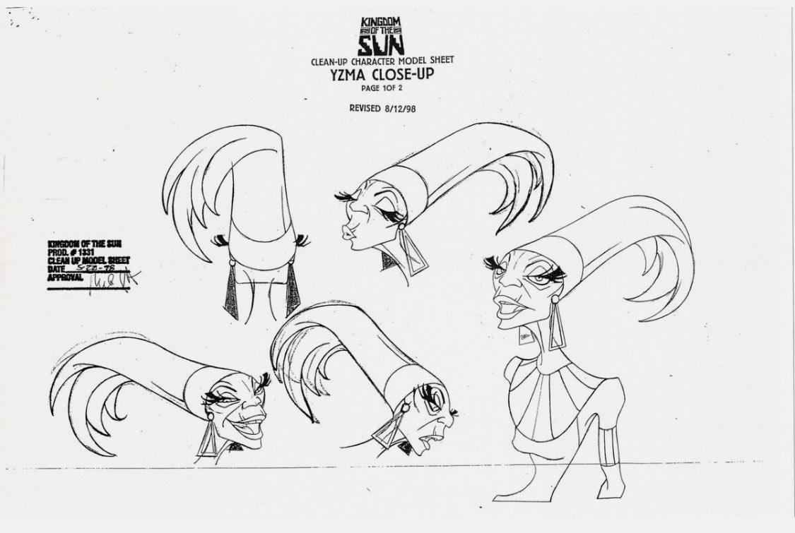 1_uku's tweet image. Newley discovered model sheets of Kingdom of the Sun - 2 #kingdomofthesun #theemperorsnewgroove #disney #releasetheallerscut