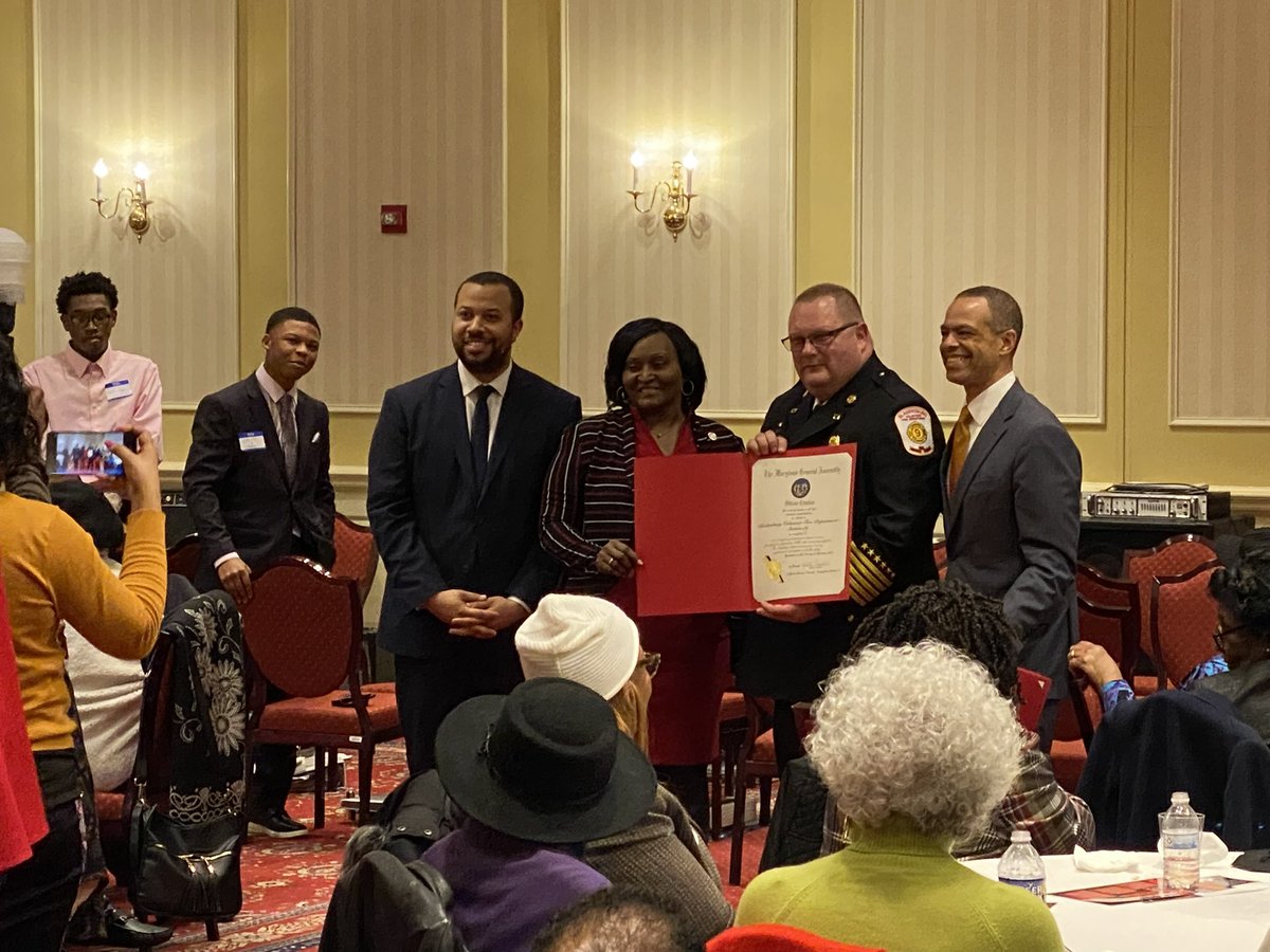BladensburgPD's tweet photo. Chief T. Collington, was honored alongside fellow District 47 Police and Fire Chiefs for their outstanding leadership &amp; dedication to serving the community. We extend our gratitude to our incredible District 47 congressional leaders for their steadfast support of our communities! https://t.co/LmEXGdR40O