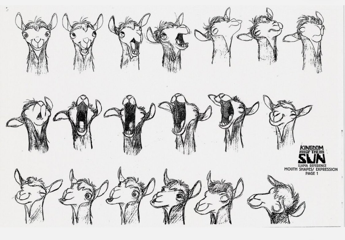 1_uku's tweet image. Newley discovered model sheets of Kingdom of the Sun - 3 #kingdomofthesun #theemperorsnewgroove #disney #releasetheallerscut