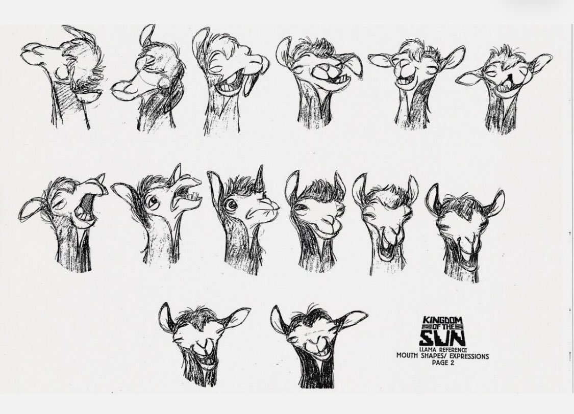 1_uku's tweet image. Newley discovered model sheets of Kingdom of the Sun - 3 #kingdomofthesun #theemperorsnewgroove #disney #releasetheallerscut