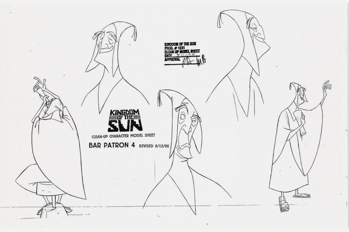 1_uku's tweet image. Newley discovered model sheets of Kingdom of the Sun - 3 #kingdomofthesun #theemperorsnewgroove #disney #releasetheallerscut