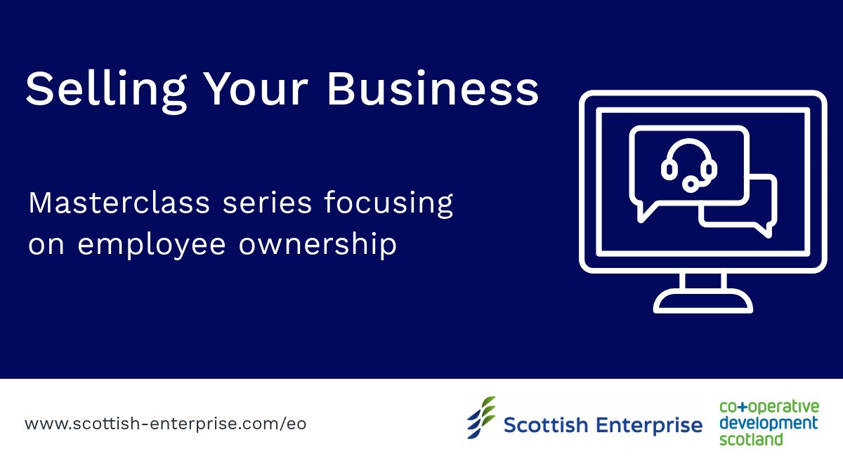 cdscotland (@cdscotland) on Twitter photo Are you a business owner thinking about your succession options? Have you considered #employeeowenrship?
Join our next Selling Your Business webinar 13 Feb to hear Ralph Leishman from <a href="/4_consulting/">4-consulting</a> talk through the options including #employeeownership. bit.ly/3KFCPI3 Are you a business owner thinking about your succession options? Have you considered #employeeowenrship?
Join our next Selling Your Business webinar 13 Feb to hear Ralph Leishman from <a href="/4_consulting/">4-consulting</a> talk through the options including #employeeownership. bit.ly/3KFCPI3