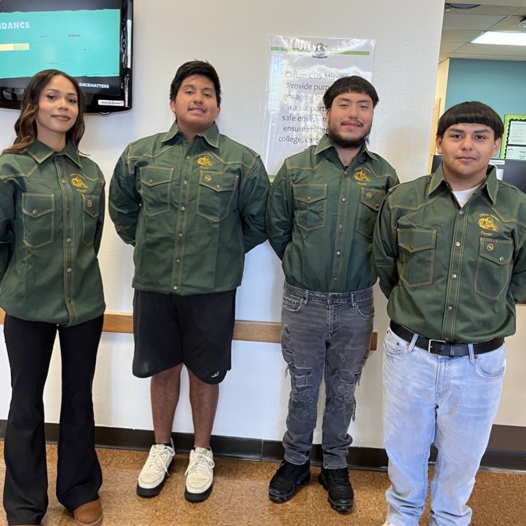 cliftoncds's tweet photo. Our 3rd-year #Welding students are definitely looking #JobReady in their custom Clifton shirts.
#DressForSuccess #LookThePart #CTE #CTEMonth @Secondary_AISD @AISD_CTE @AustinISD @MsEdsonsKiddos https://t.co/Pwb9qxWIoZ