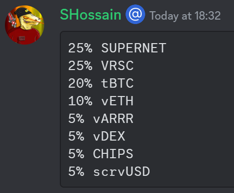 joefromthehills's tweet photo. Preliminary info on the Superbasket just dropped.
It will go into testnet with 8(!) currencies of different weight and enable a whole new level of arbitrage on the Verus protocol.
$VRSC $BTC $ETH $ARRR $CHIPS @CurveFinance $SUPERNET https://t.co/q9FfwZVlPt