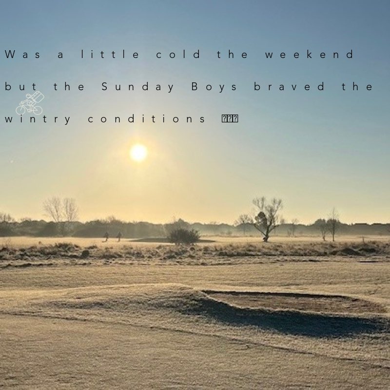 The “Sunday Boys” braved the cold January conditions the weekend 🏌🏼‍♂️