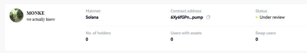 MonkeofSol's tweet photo. $MONKE on @BitgetWallet coming soon

GO GO $MONKE

Ca: 6Xy6fGPnCP5NTnSRS5EEbSRAFx1UtrW2weX9QXUdpump https://t.co/3b7aWBoZSi