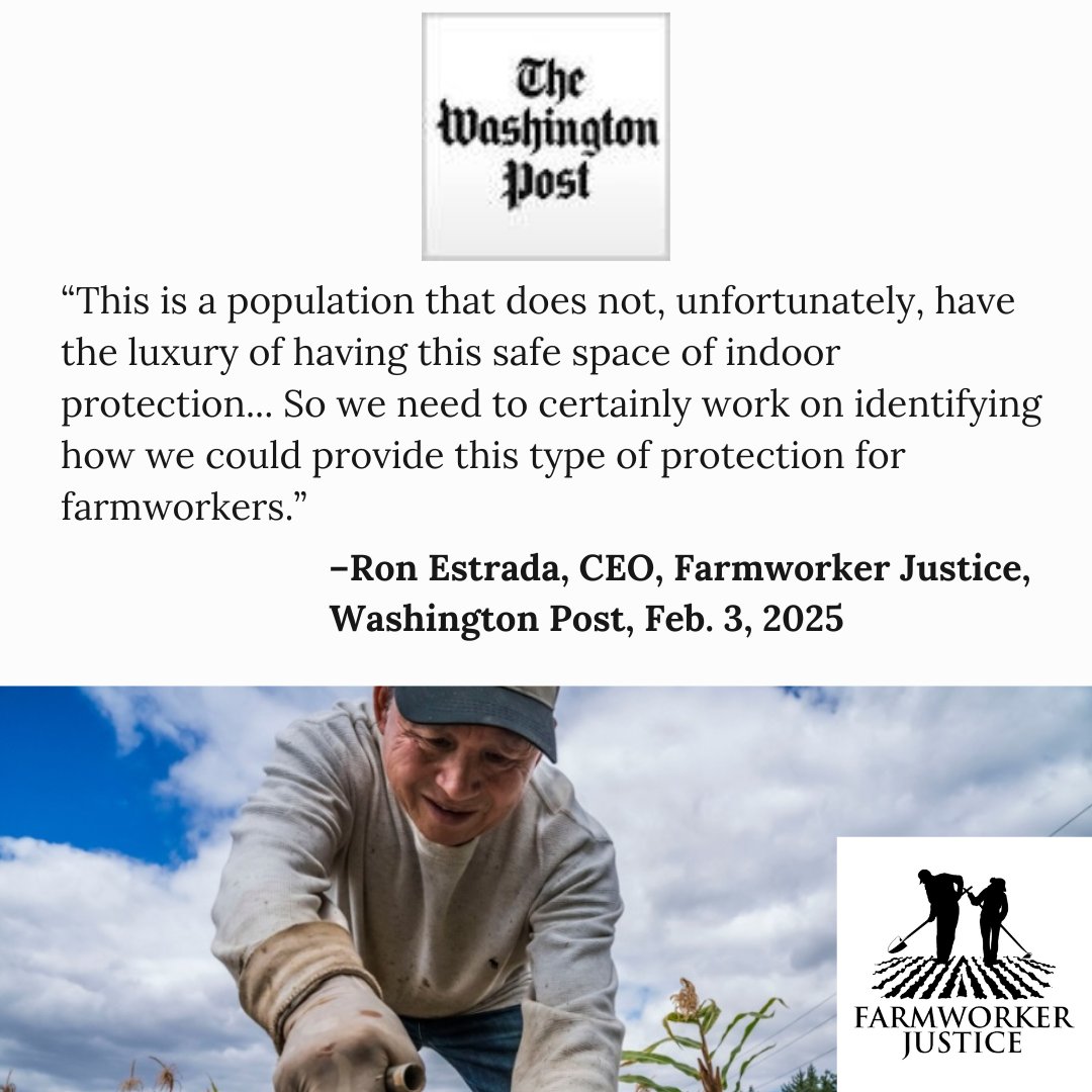 FarmwrkrJustice's tweet photo. Don't miss this week's Washington Post article quoting FJ CEO Ron Estrada about the dangers farmworkers face when it comes to exposure to wildfire smoke. Read it here: https://t.co/E0sZ7O6E8K https://t.co/OSX750YiS4