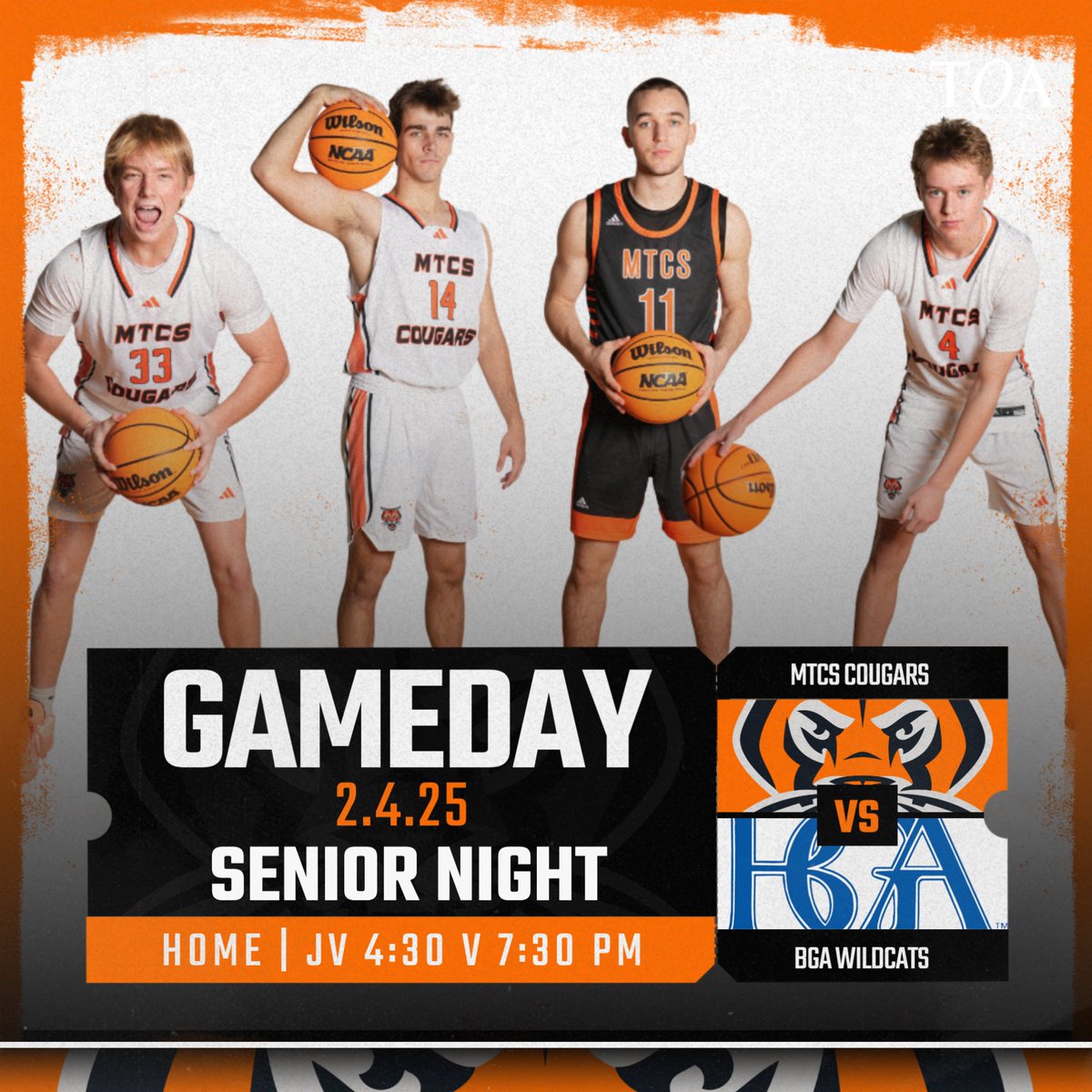 Senior Night tonight for Cougar Basketball!! The boys basketball and rock climbing seniors will be presented at the girls' halftime and the girls basketball will be presented at the boys' halftime. #GoCougars