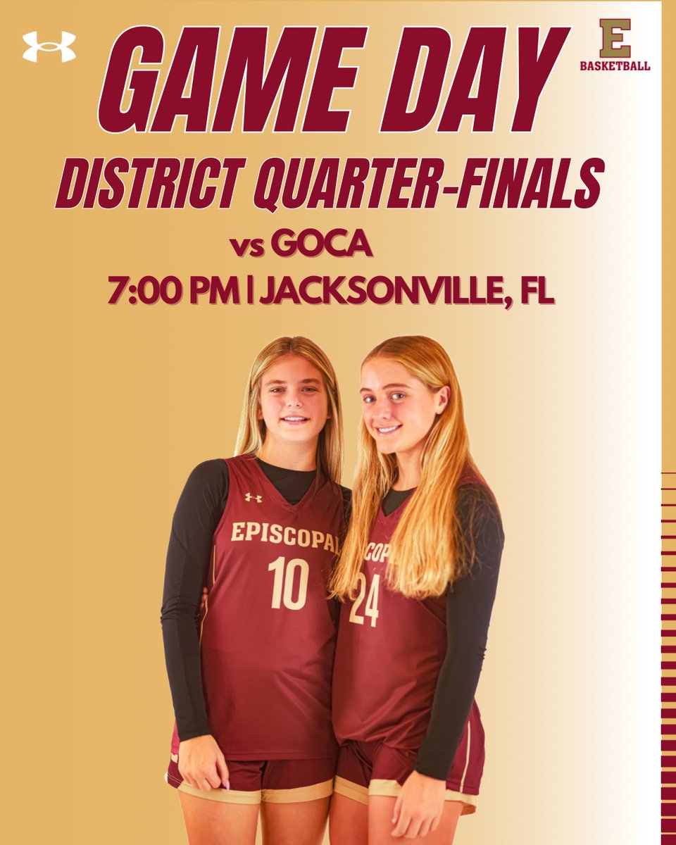 @episcopalgirlsbasketball (@episcopalgbb) on Twitter photo Game Day! Today, your Eagles take on GOCA at 7 PM in the Semmes for the first round of Districts! Come cheer on your Eagles as they start their post-season journey! 
#ESJGBB Game Day! Today, your Eagles take on GOCA at 7 PM in the Semmes for the first round of Districts! Come cheer on your Eagles as they start their post-season journey! 
#ESJGBB
