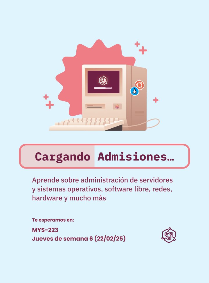 Si quieres aprender sobre Linux, administración de redes y servicios, el LDC está realizando admisiones. Para participar en el proceso de admisión llena el form:
forms.gle/g84Sc98eFi5HzA…
 ¡Puedes formar parte del LDC sin importar tu carrera!