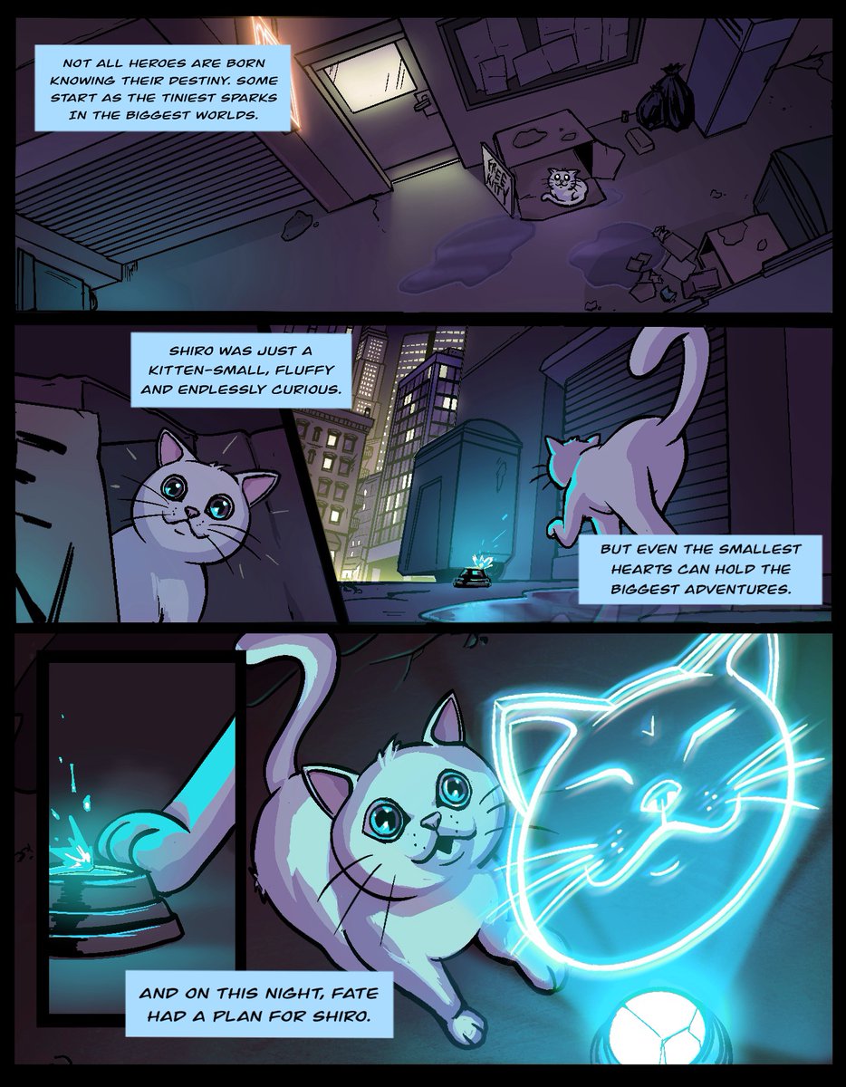 🚀 SHIRO COMIC SERIES: PAGE 1 IS LIVE! 🐾

The legend of Shiro officially begins NOW!

The first page of the Shiro Neko Comic Series is LIVE—and where the story goes next is 100% up to YOU. 🎉

Here’s how YOU shape the legend 👇