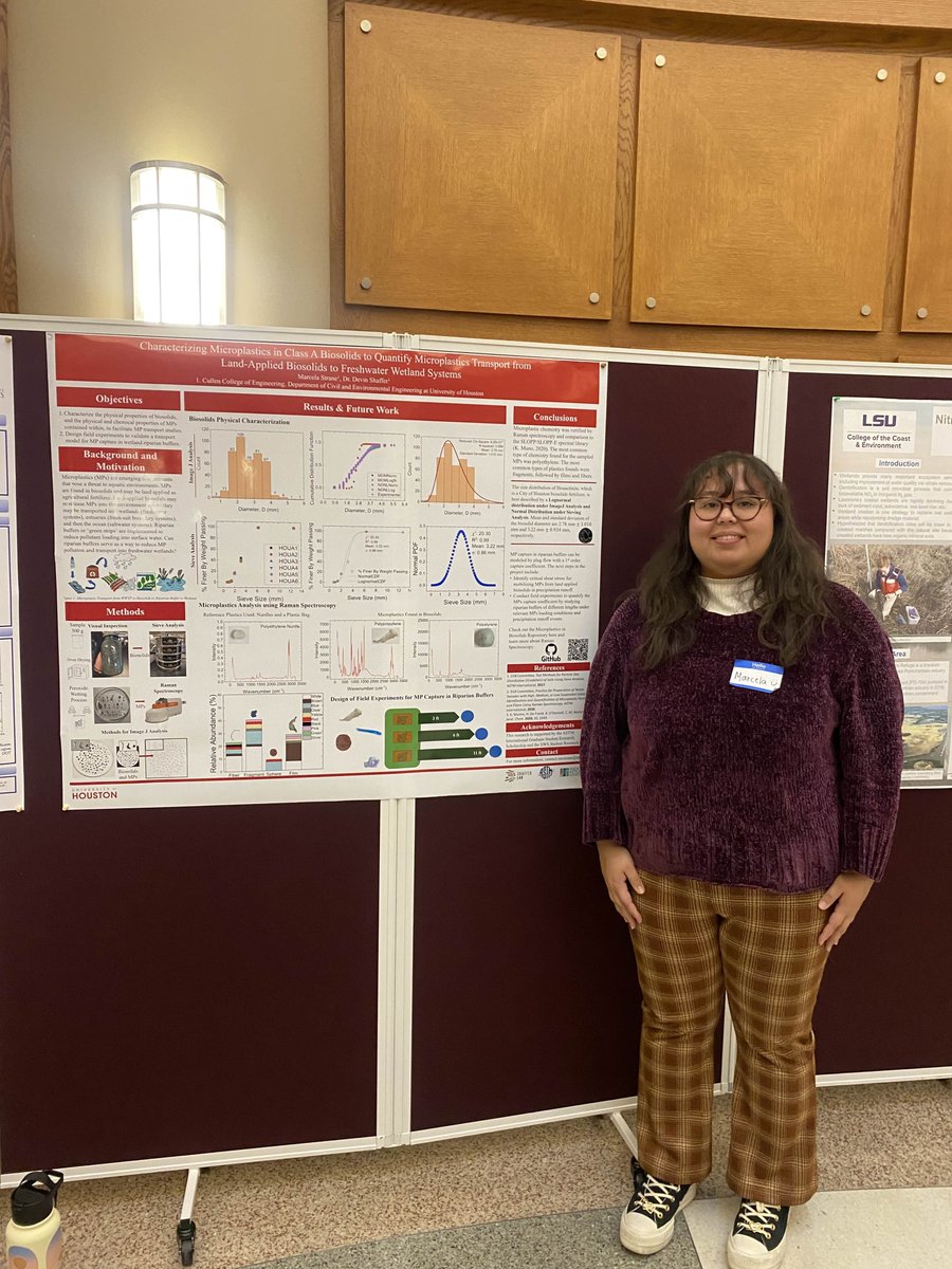 shaffer_lab's tweet image. Congratulations Marcela Strane on your Best Graduate Poster award at the Society of Wetland Scientists @SWS_org Student Section Virtual International Conference!! 🏆 Marcela presented her research characterizing microplastics at the land-water interface. 👩‍🔬 @UHEngineering