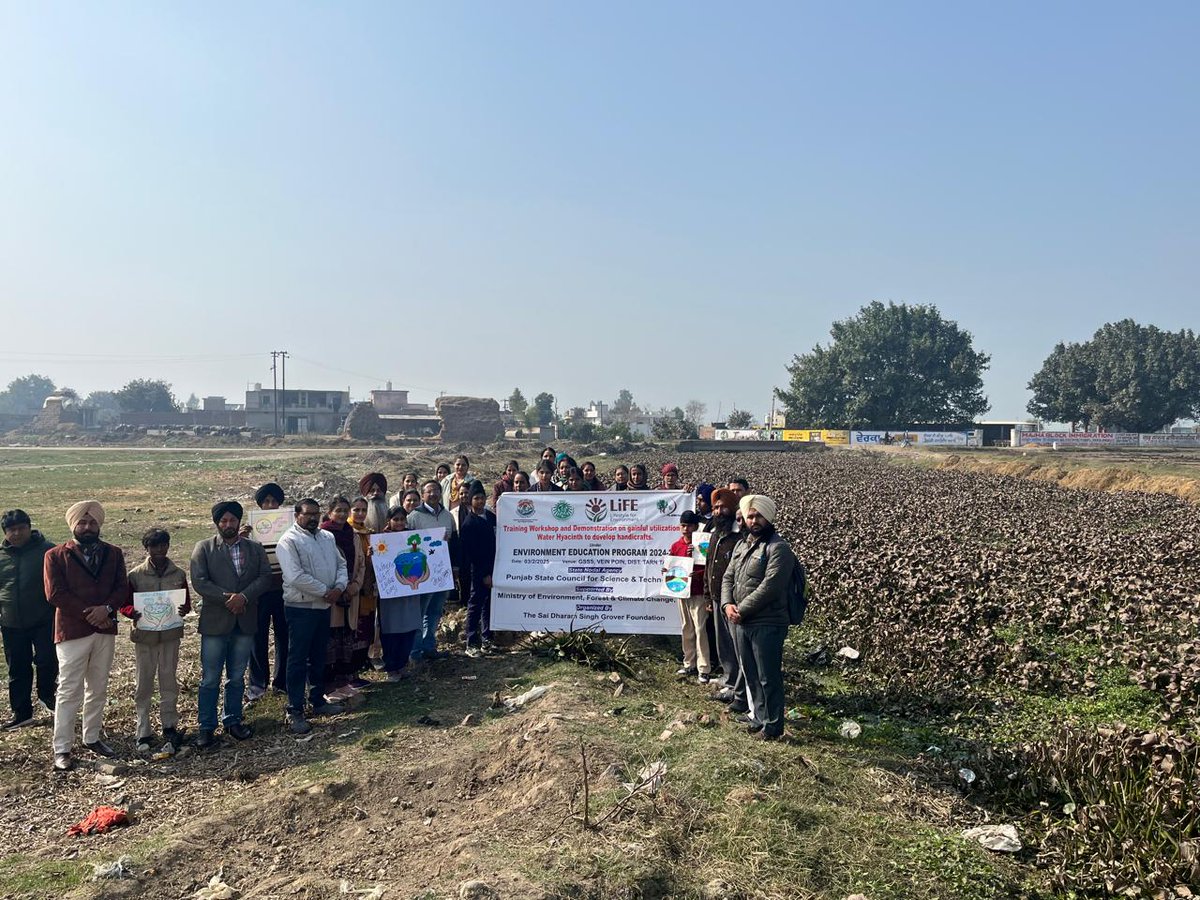 sdsgfoundation's tweet photo. @sdsgfoundation conducted #TrainingWorkshop for #Students &amp; #ECO Club Incharges on Gainful Utilization of #WaterHyacinth at GSSS, Dist. Tarn Taran Under #EEP 24-25 on 3/2/25 #ChooseLiFE #ProPlanetPeople 
@moefcc @PSCST_GoP @PbGovtIndia @PritpalPSCST
@KSBathPSCST @susangeorgek https://t.co/Poig81pv7M